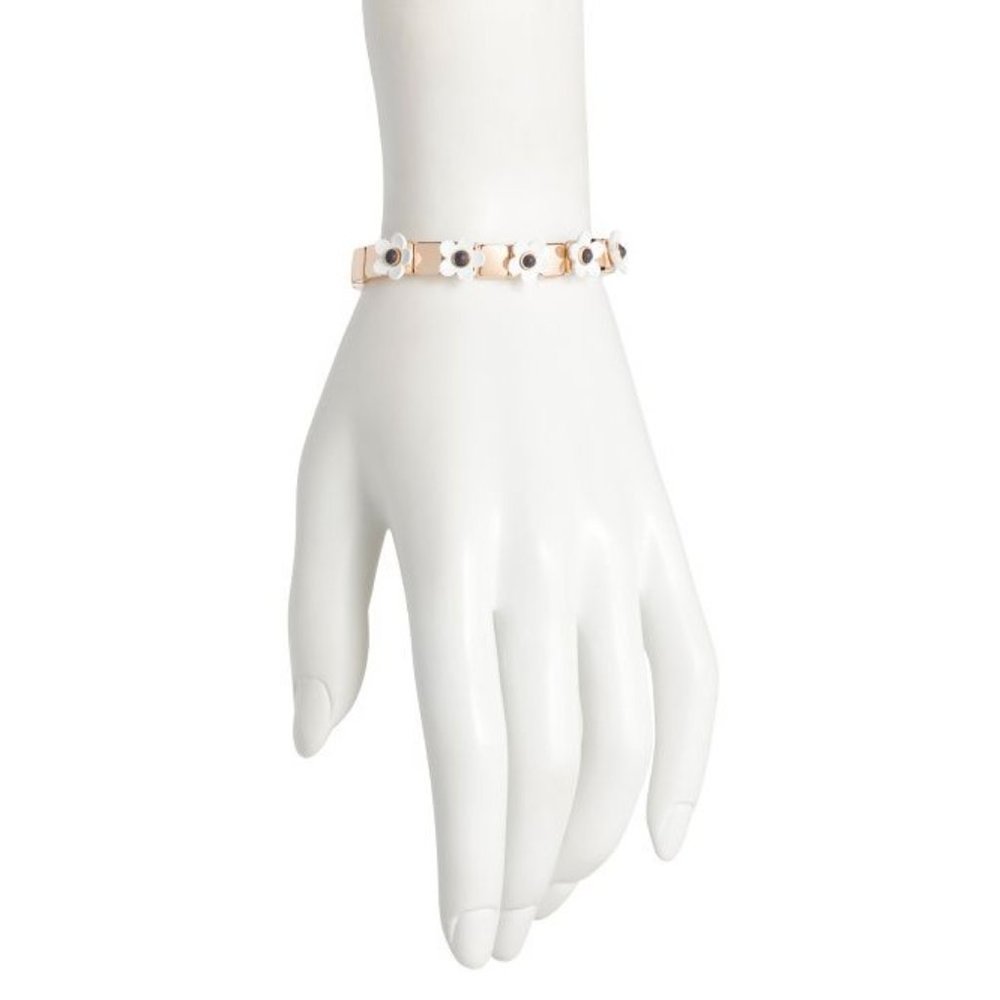 BEN-AMUN Bracelet Gold Plated Flower Stretch Made In USA - Picture 6 of 13